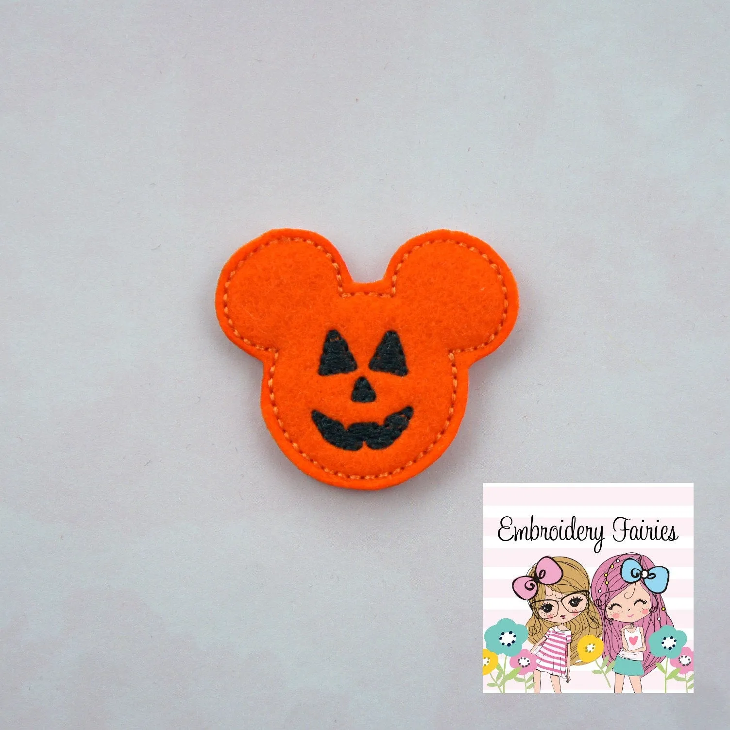 Jack O Lantern Mouse Feltie File -Halloween Feltie Design - Halloween Feltie Design - Embroidery Design - Embroidery File - Feltie Design