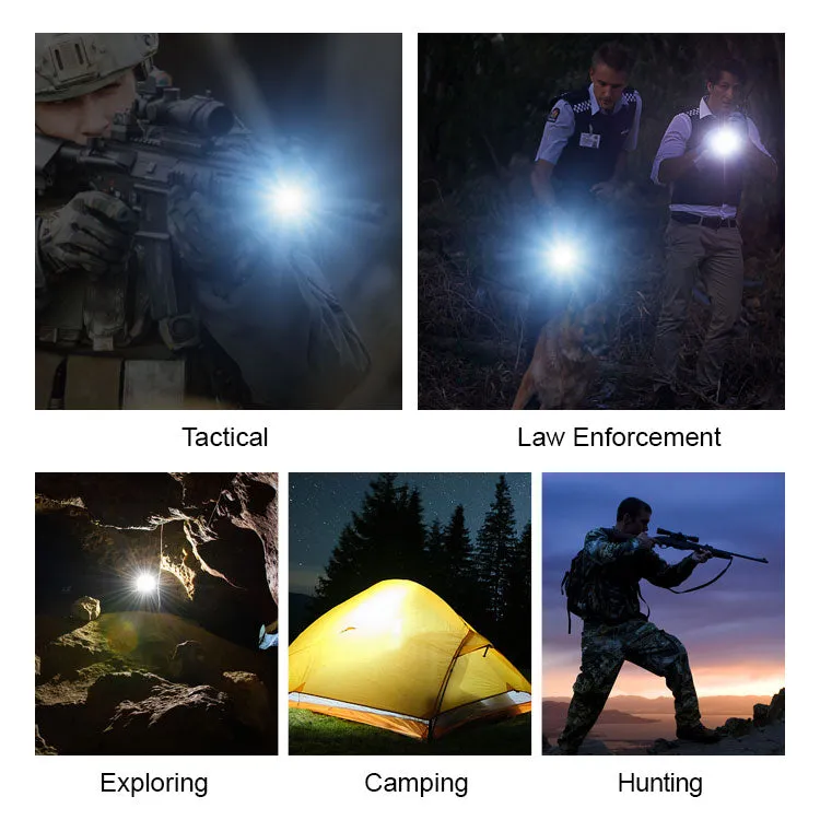 JETbeam®IIIM ULTRA 2000 Lumen Tactical Flashlight, LED Torch, USB Rechargeable, Battery Included