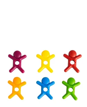 Joie Stickman Silicone Wine Charm 6 Piece - Assorted