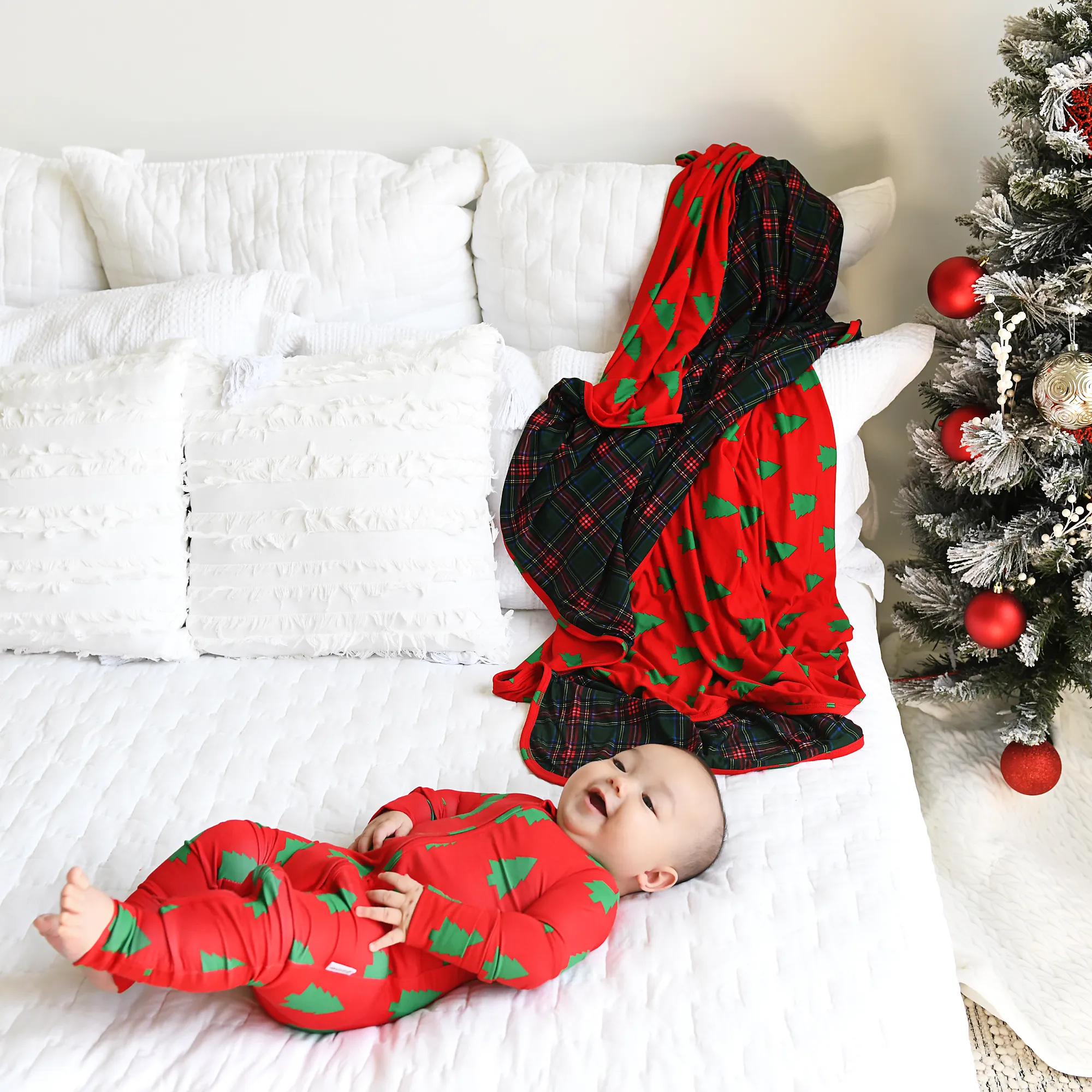 Kane Tartan & Kevin Trees Double Layer Blanket