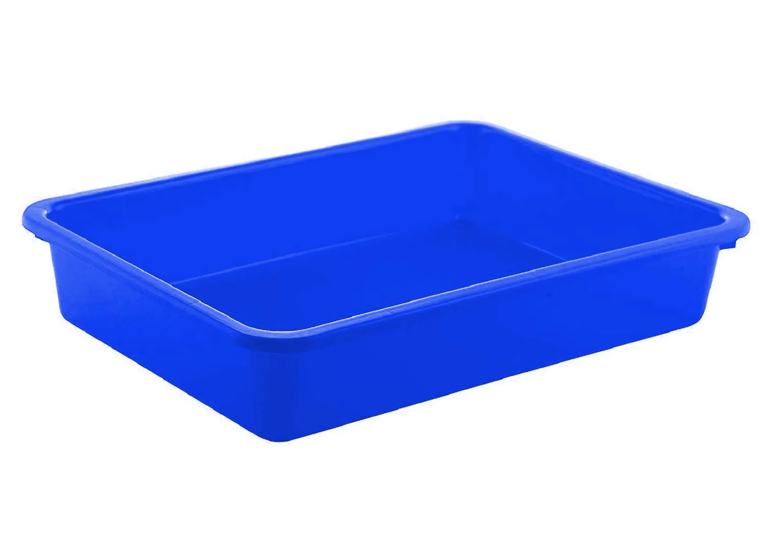 Kuber Industries Plastic Small Size Stationary Office Tray, File Tray, Document Tray, Paper Tray A4 Documents/Papers/Letters/folders Holder Desk Organizer (Blue)