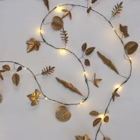 Leaves Garland Fairy Lights - Gold