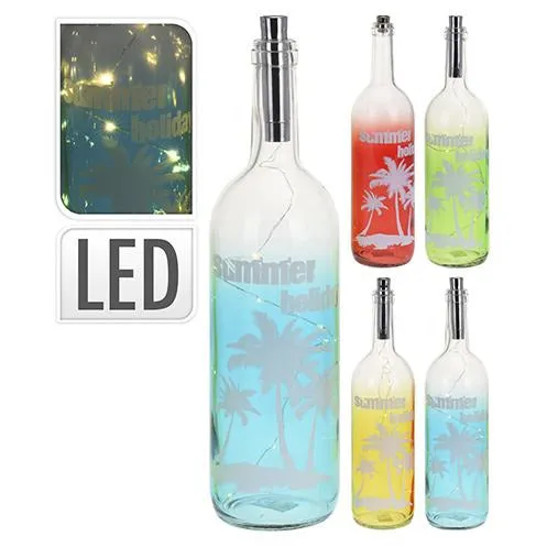 Led Bottle Glass 10X36CM