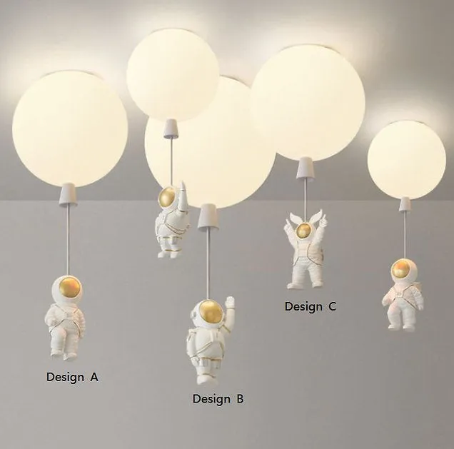 LED Cartoon Astronaut Ceiling Light