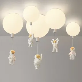 LED Cartoon Astronaut Ceiling Light