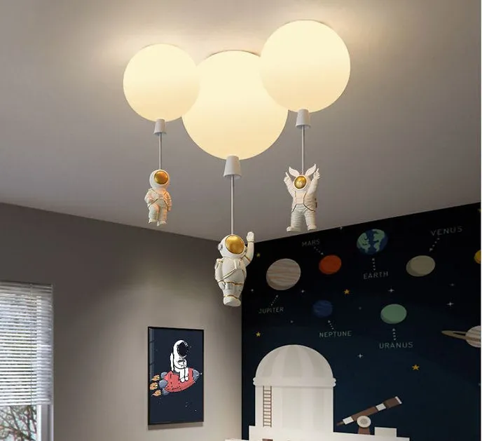 LED Cartoon Astronaut Ceiling Light