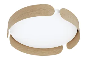 LED Ceiling Light from the Valcasotto Collection in Wood Color Finish by Eglo USA