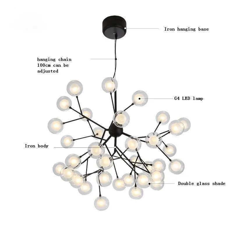 LED firefly sputnik Chandelier/Stylish tree branch chandelier Lamp