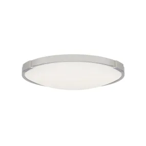 LED Flush Mount from the Lance Collection in Chrome Finish by Visual Comfort Modern