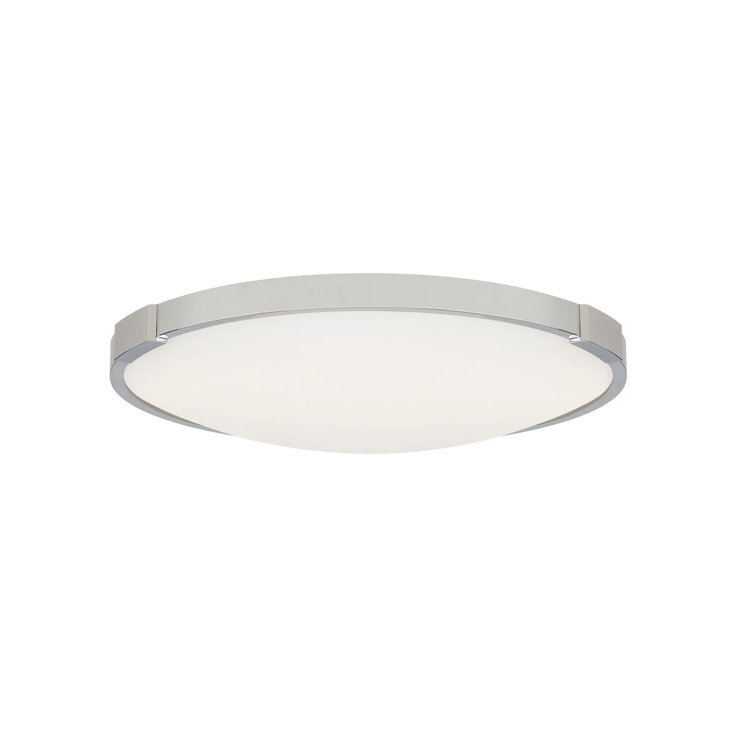 LED Flush Mount from the Lance Collection in Chrome Finish by Visual Comfort Modern