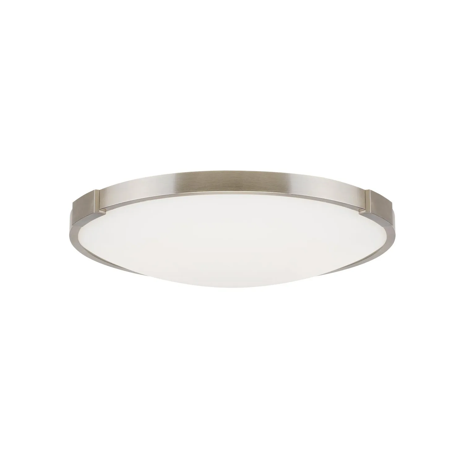 LED Flush Mount from the Lance Collection in Satin Nickel Finish by Visual Comfort Modern