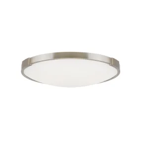 LED Flush Mount from the Lance Collection in Satin Nickel Finish by Visual Comfort Modern