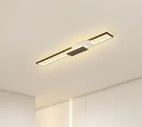 LED Rectangle White Black Ceiling Light