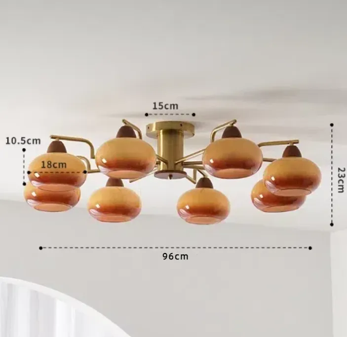 LED Retro Persimmon Look Ceiling Light