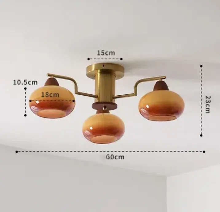 LED Retro Persimmon Look Ceiling Light