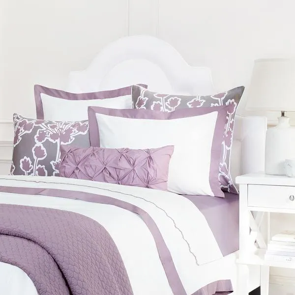 Lilac Linden Border Duvet Cover