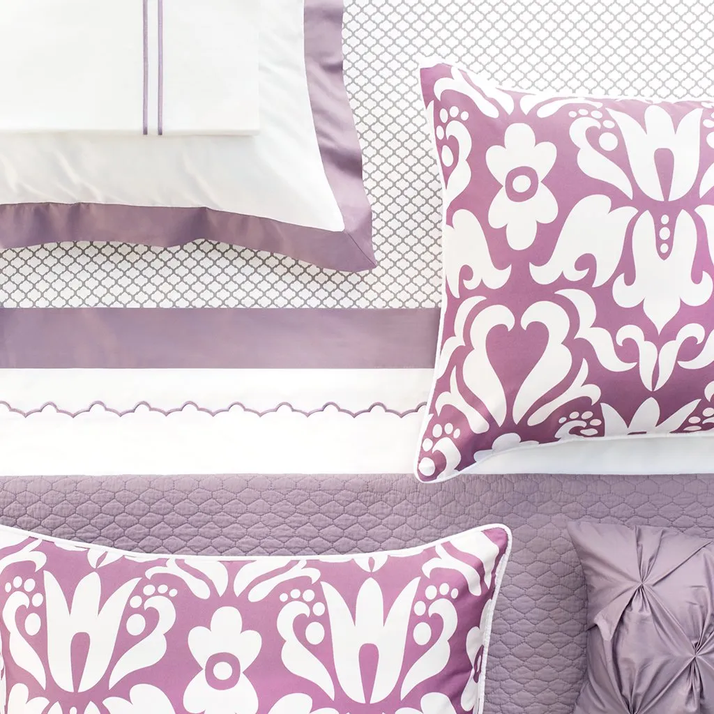 Lilac Linden Border Duvet Cover