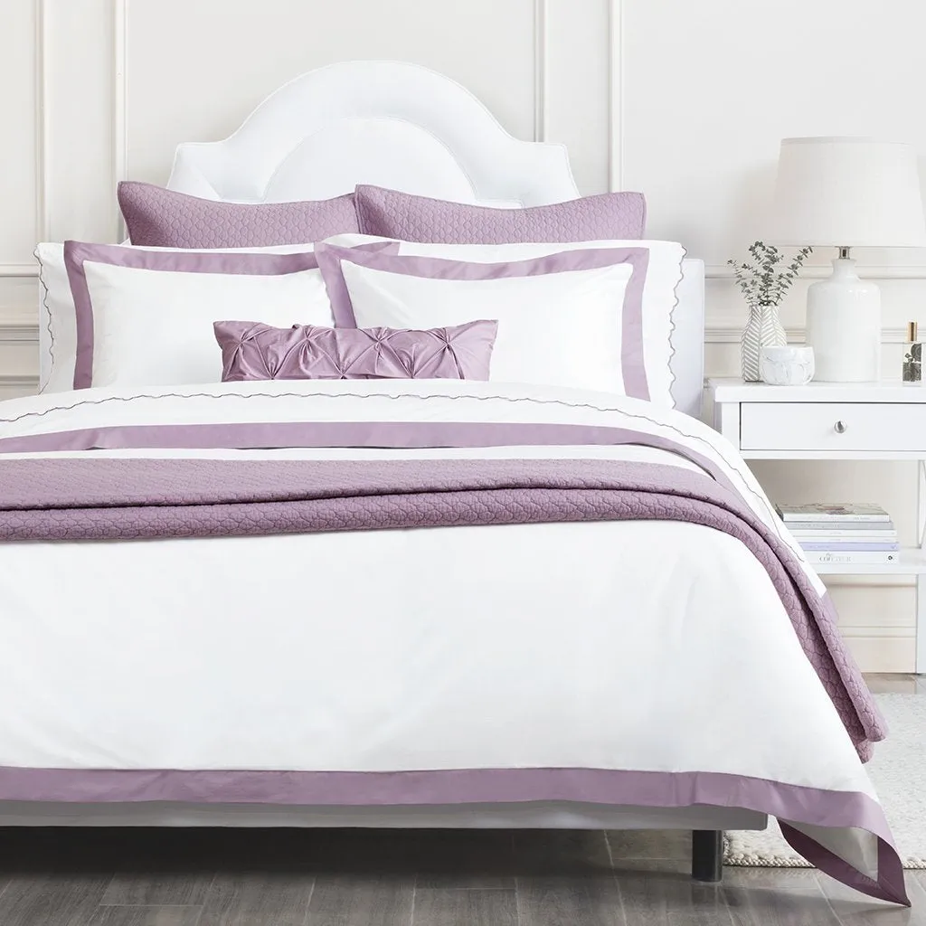 Lilac Linden Border Duvet Cover