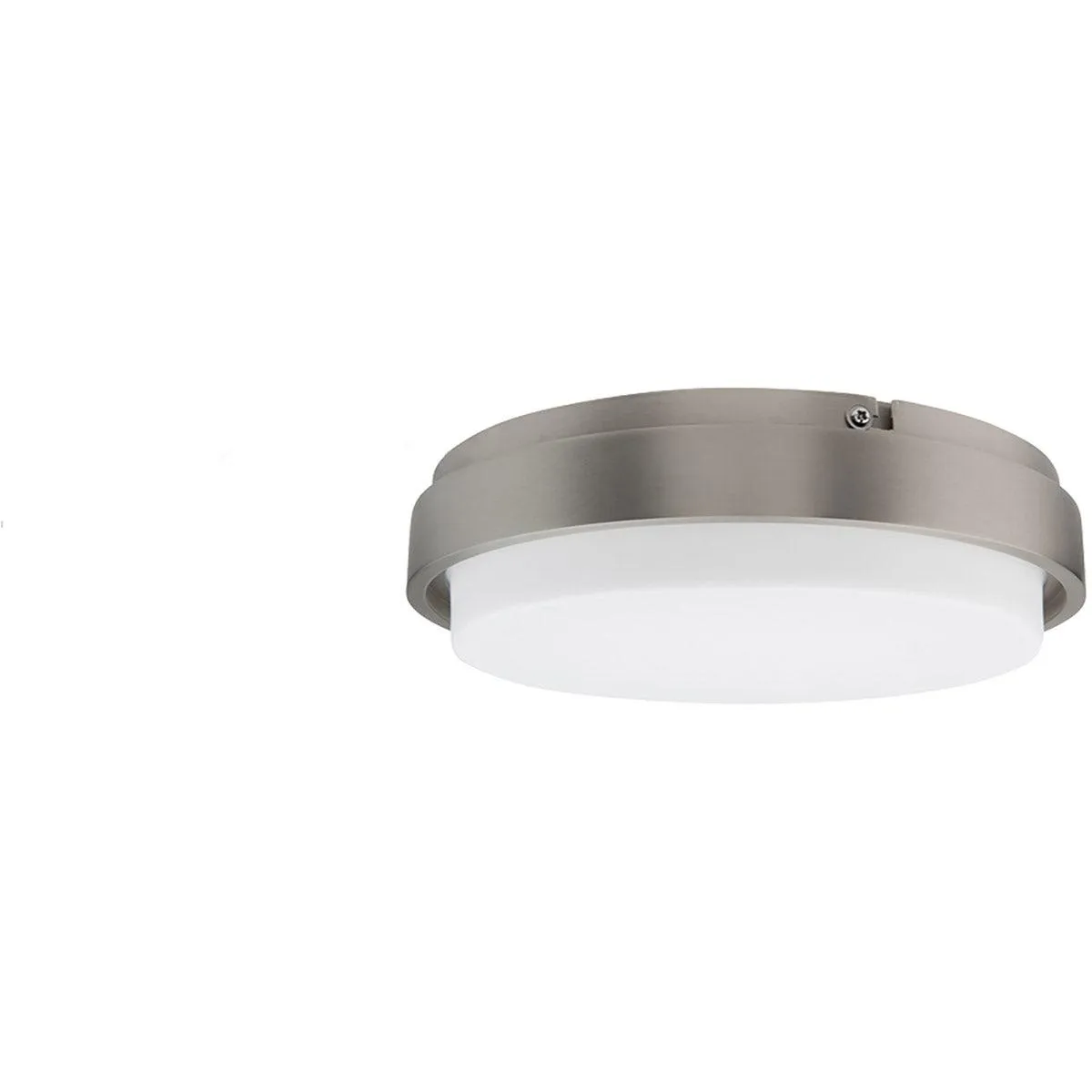 Lithium 11 In LED Flush Mount Light Selectable CCT Nickel Finish