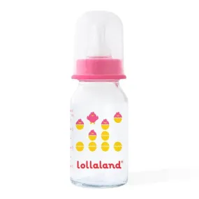 Lollaland Glass Baby Bottle - Posh Pink (4oz)