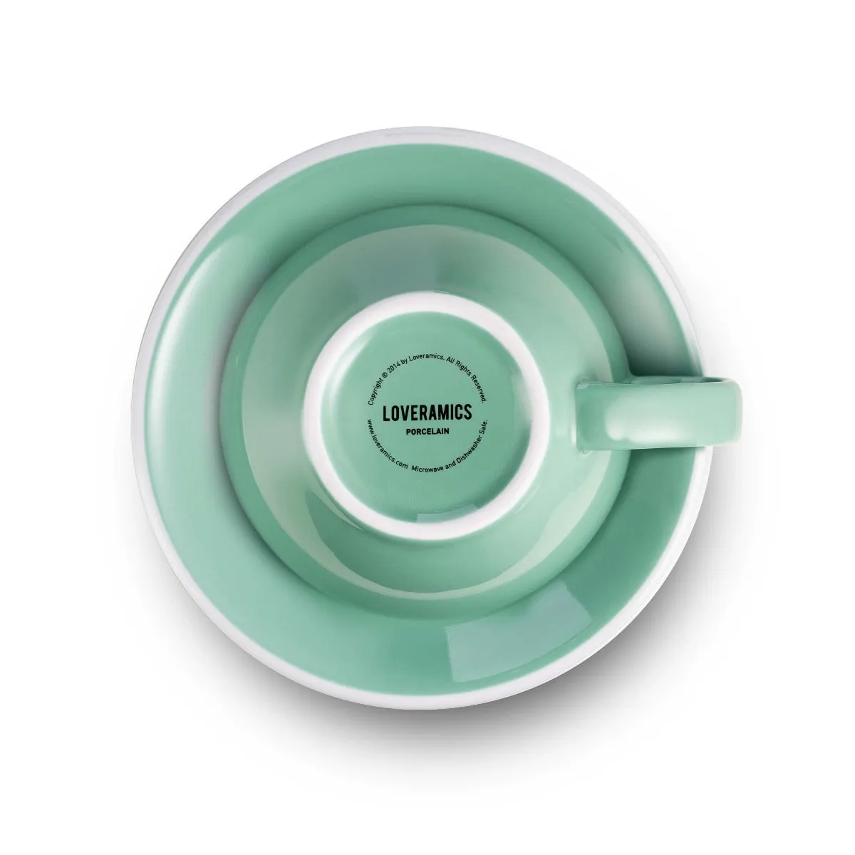 Loveramics Egg Style Cappuccino Cup & Saucer - Mint (6.7oz/200ml)