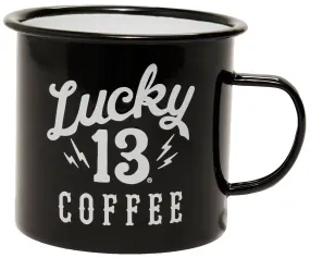 LUCKY 13 COFFEE MUG - 24 oz. BLACK **NEW**