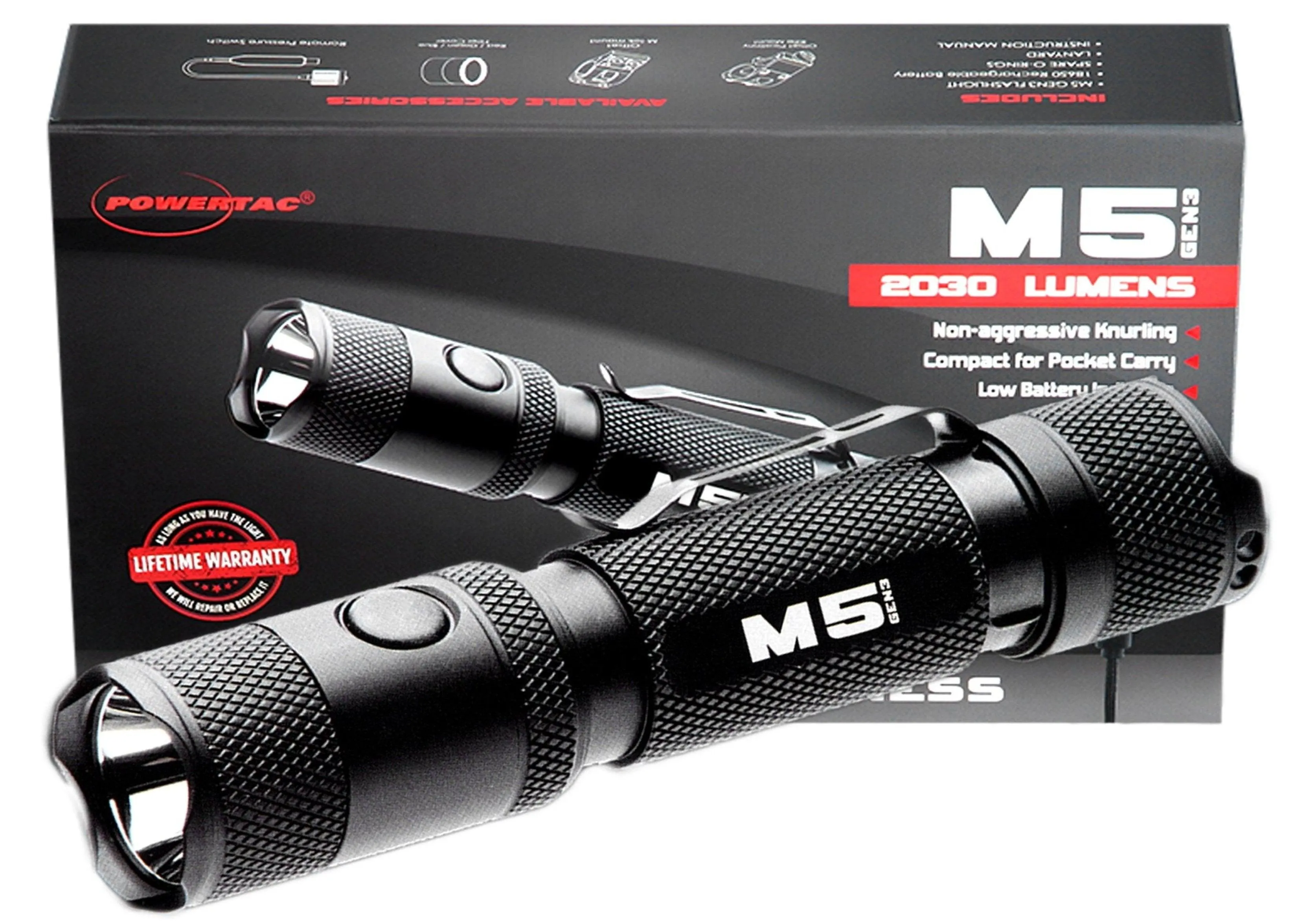 M5 Gen3 - 2,030 Lumen EDC High Power Flashlight