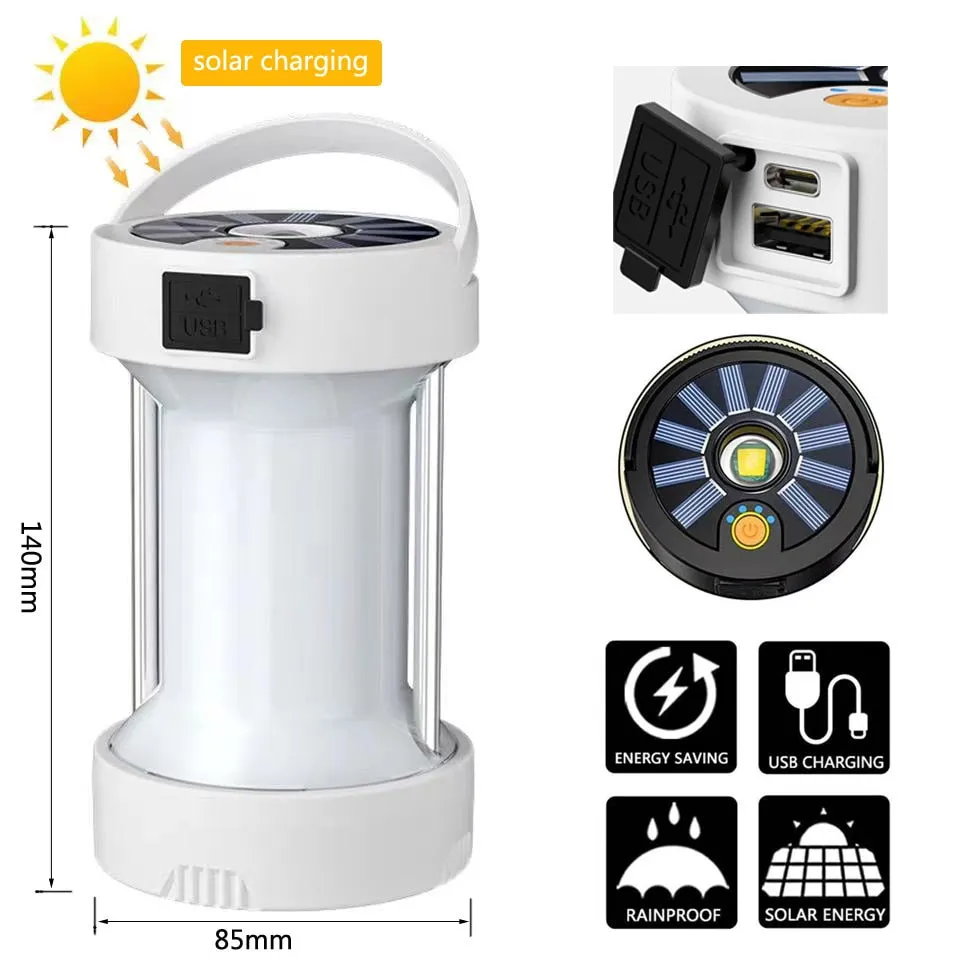 Magnetic Solar Powered Emergency Camping Light