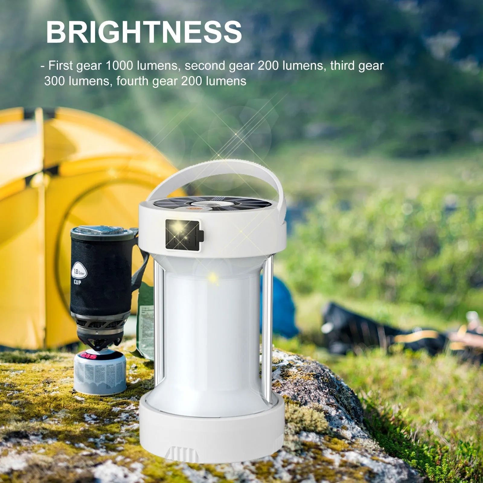 Magnetic Solar Powered Emergency Camping Light