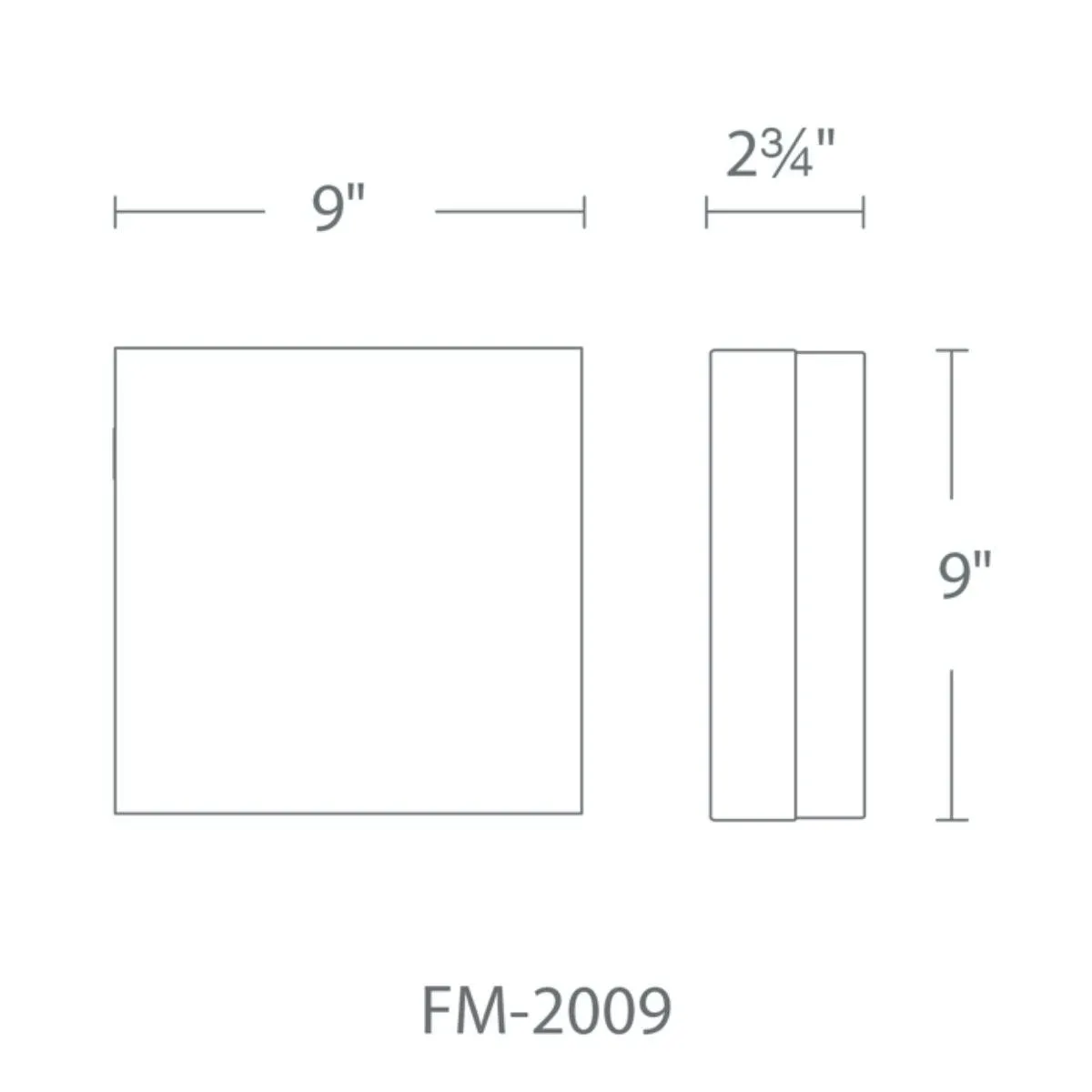 Matrix 9 in. LED Flush Mount Light 120V, 3500K Black Finish