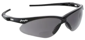 MCR Safety Memphis MP1 Black Frame, Gray 2.5 Mag.