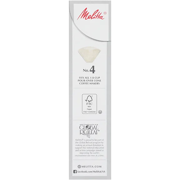 Melitta No. 4 Pour-Over Coffee Filters