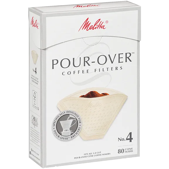 Melitta No. 4 Pour-Over Coffee Filters