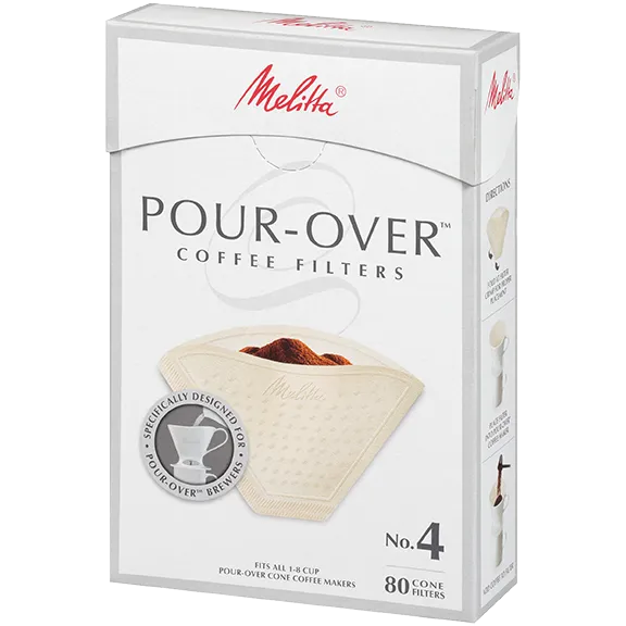 Melitta No. 4 Pour-Over Coffee Filters