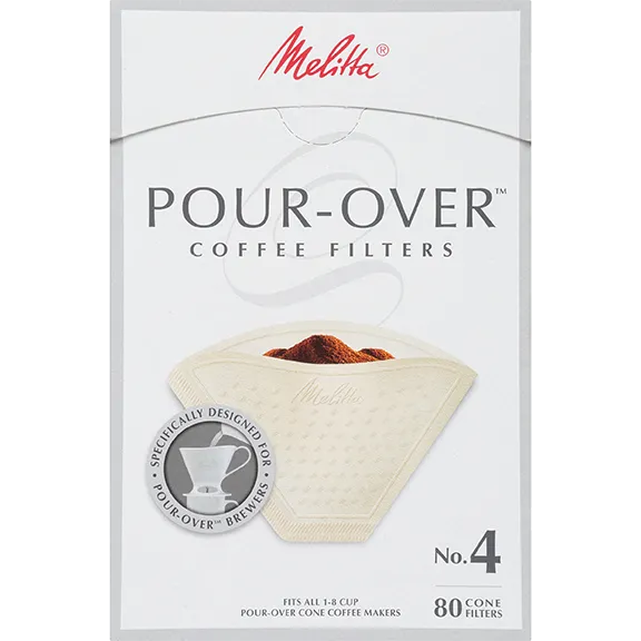 Melitta No. 4 Pour-Over Coffee Filters