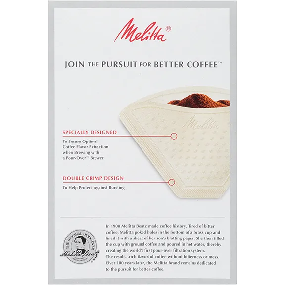 Melitta No. 4 Pour-Over Coffee Filters