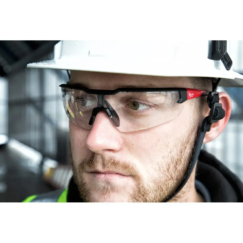 Milwaukee Safety Glasses with Clear Anti-Fog Lenses