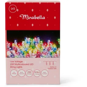 Mirabella Christmas 19.9m Low Voltage 250 LED Multicolour String Lights