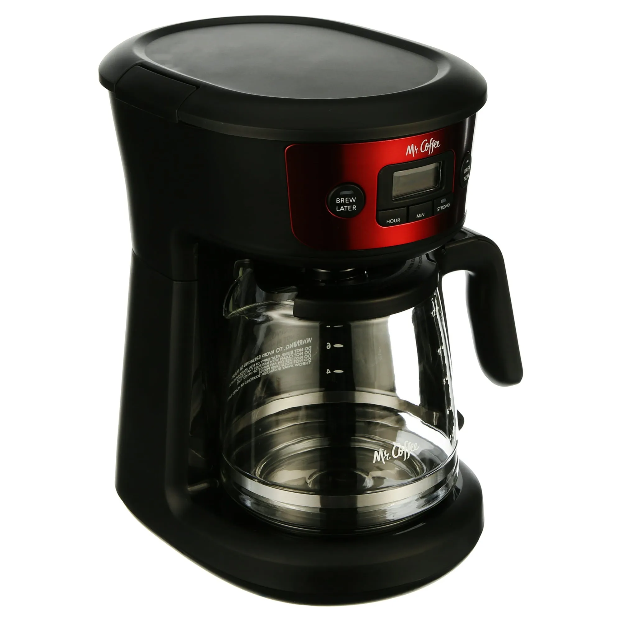 Mr. Coffee 12-Cup Capacity Programmable Drip Coffee Maker, Red