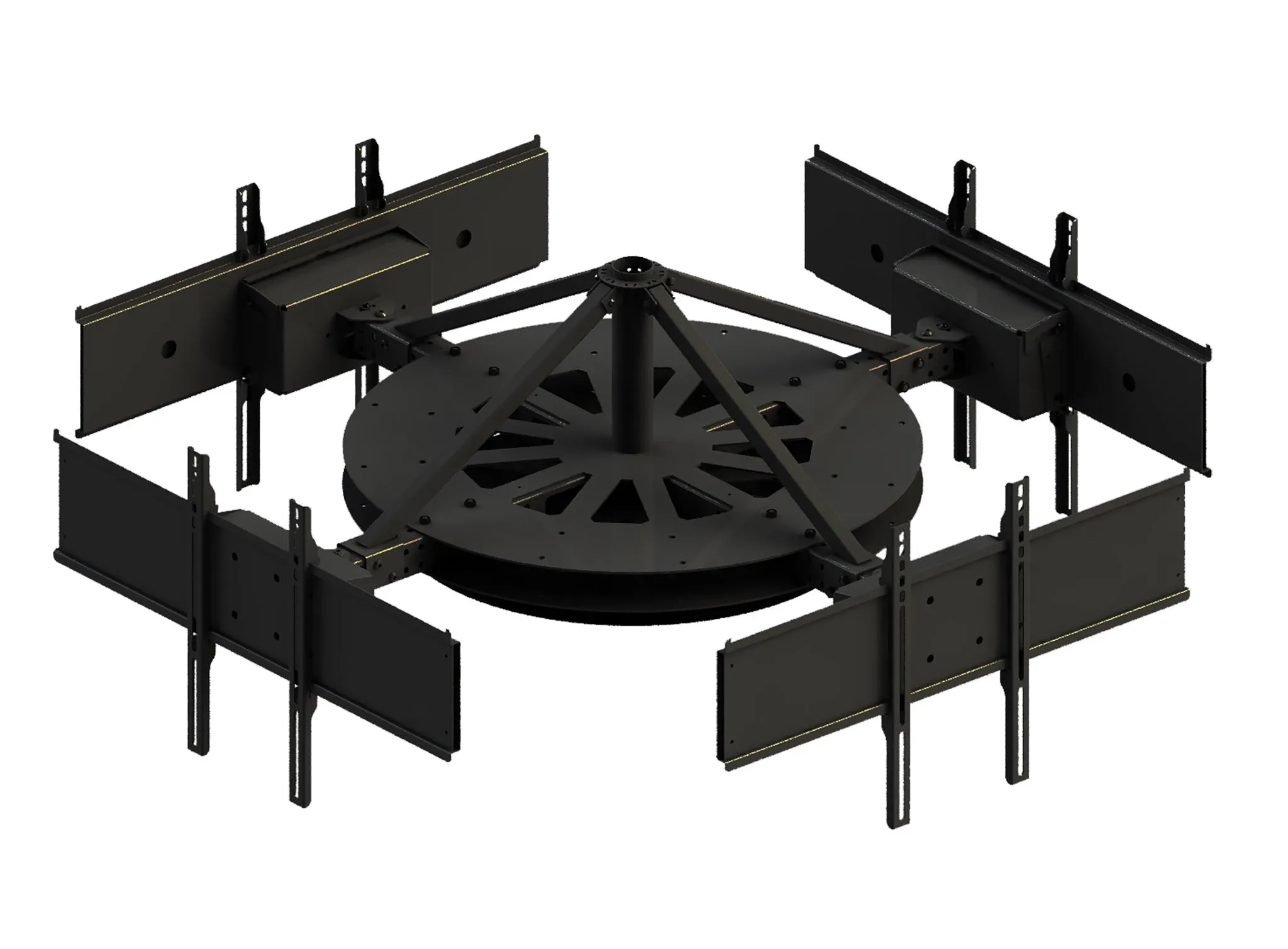 Multi-Display Ceiling Mount with 4 Telescoping Arms For 37" to 75" Displays