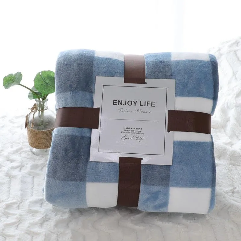 Nap Travel Solid Color Flannel Thickened Blanket