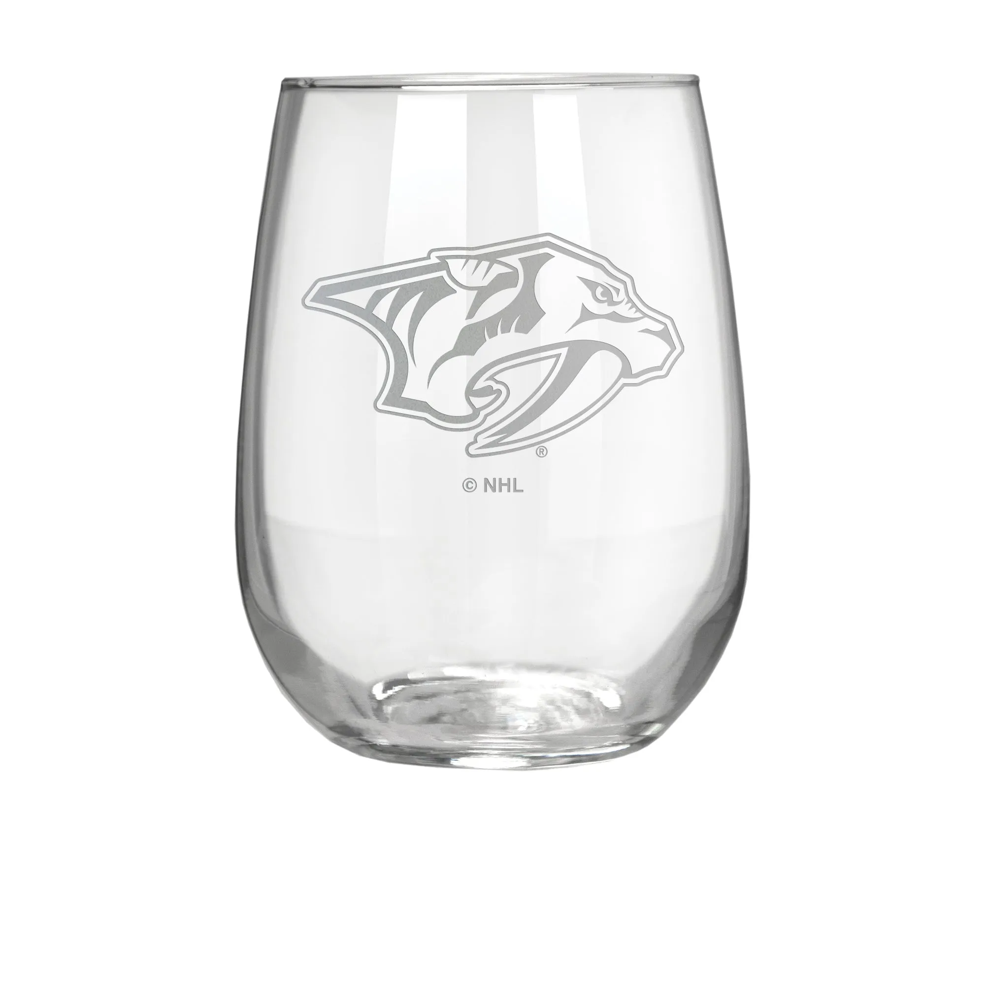 Nashville Predators 17 oz. Stemless Wine Glass