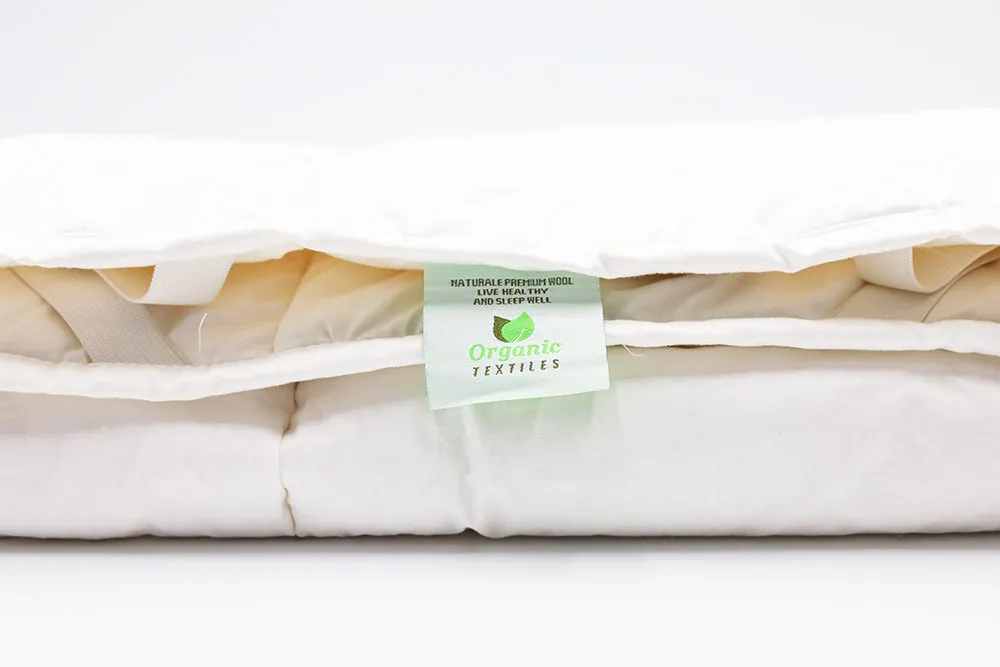 Natural Wool Crib Mattress Pad - Soft and Safe for Babies