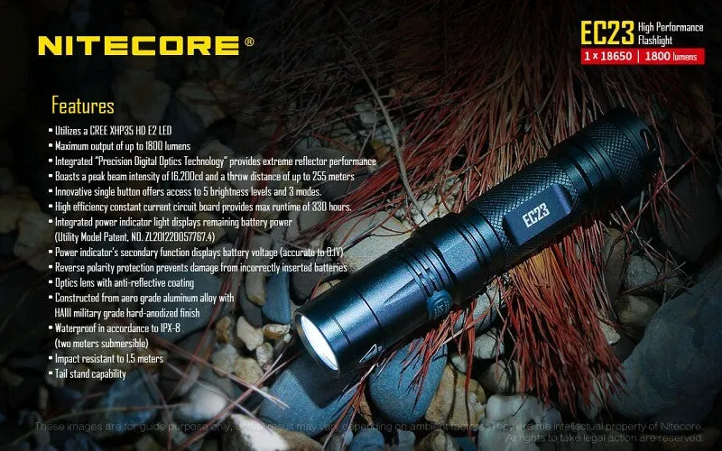 NITECORE EC23 1800 Lumen High Lumen EDC Flashlight