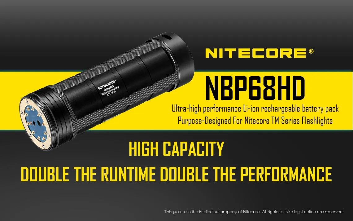 Nitecore NBP68HD Li-Ion Rechargeable Battery Pack for Nitecore TM38, TM28, TM15, TM26, TM36 Flashlights (8 x 18650)