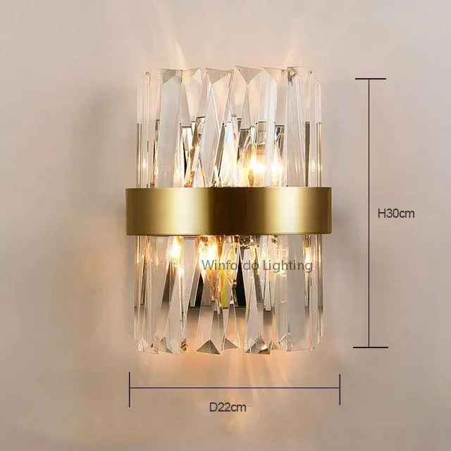 Nordic Chrome/Gold Circular/Rectangular Crystal Chandelier