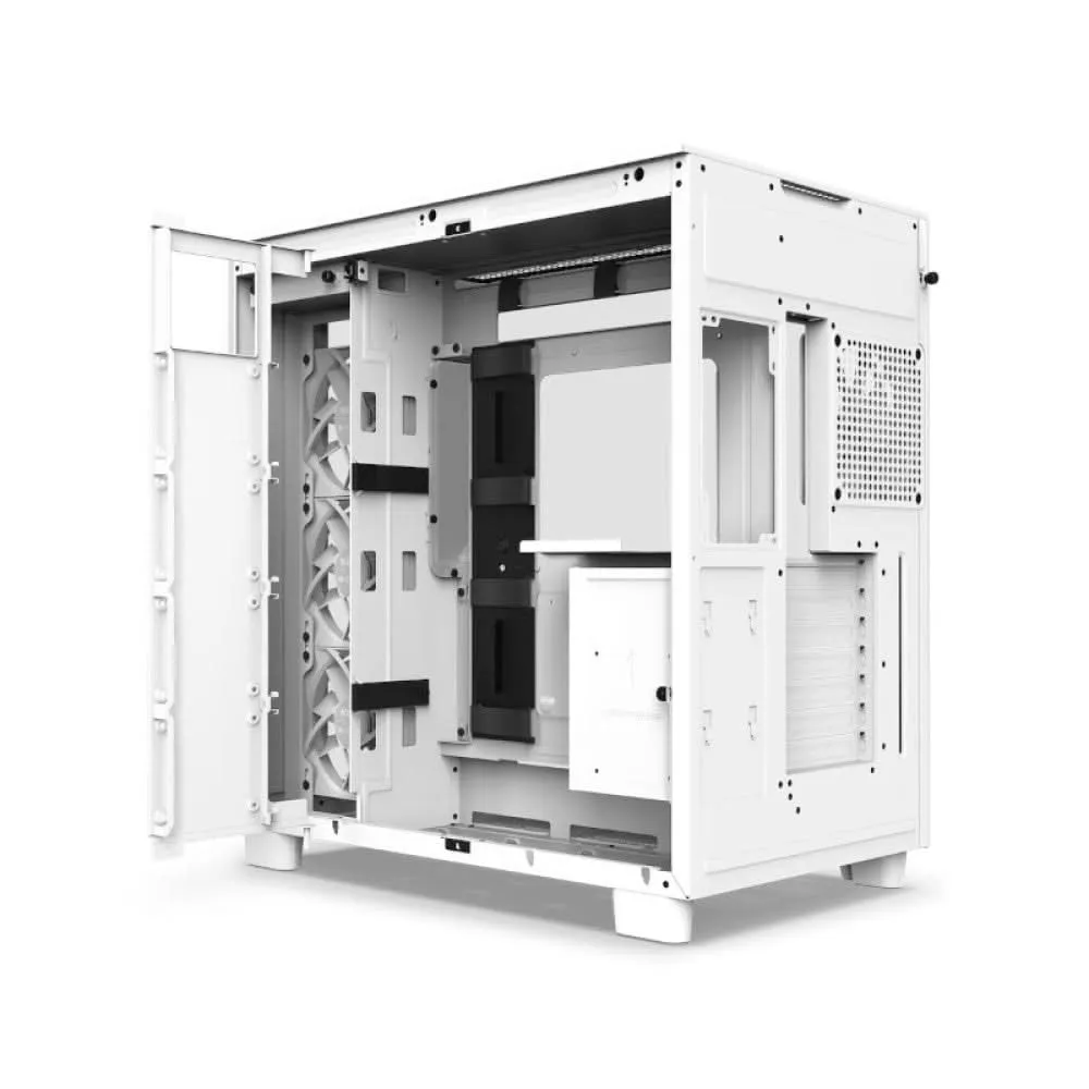 NZXT CHASSIS H SERIES H9 FLOW EDITION ATX MID TOWER CHASSIS ALL WHITE(CM-H91FW-01)