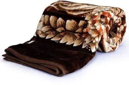 OMAJA HOME Microfiber Floral Double Mink Blanket (Multicolor, lightweight, Pack of 1)