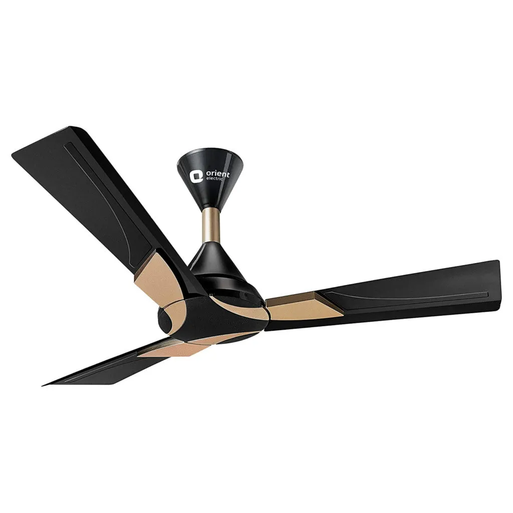 Orient Wendy Ceiling Fan Without Remote 900mm Metallic Black-Gold