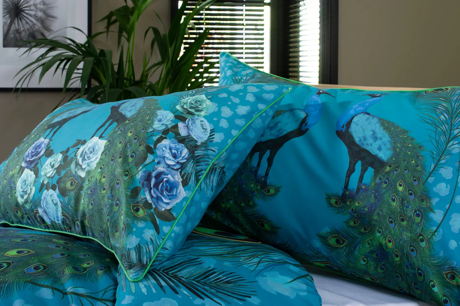 Peacock Deluxe Cotton Digital Printed Bedding Duvet Set